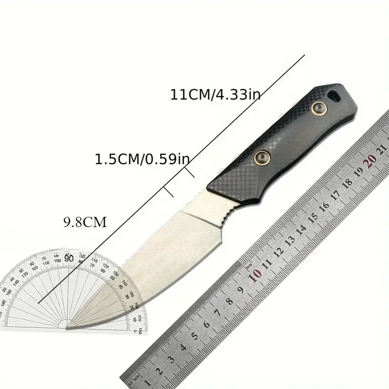Orange Blade EDC Outdoor 15600 Fixed Blade Knife D2 Blade Stonewashed Camping Equipment Straight Knife with Santoprene Sheath
