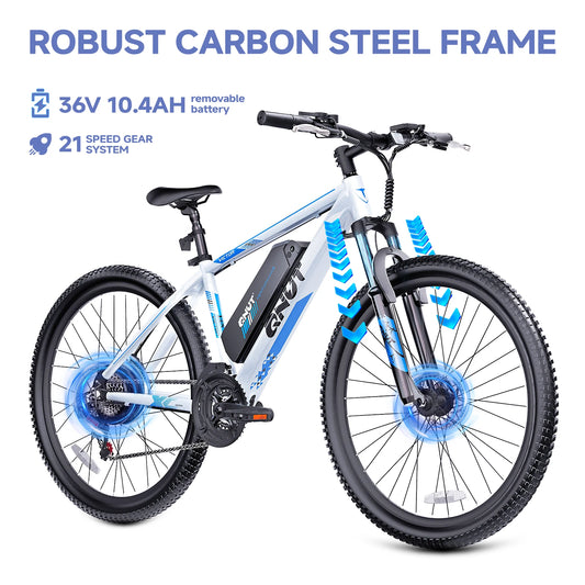 26" Electric Bike For Adults, Electric Mountain Bike With 1000w Peak Motor Electric Dirt Bike With Great Climbing Ability