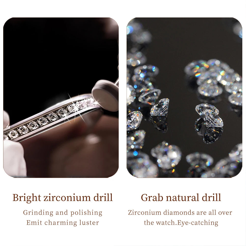 OLEVS 9943 Women Watch High end Luxury Rose Gold Diamond Waterproof Quartz Watch Brand Original Women Dress Watch Reloj Mujer