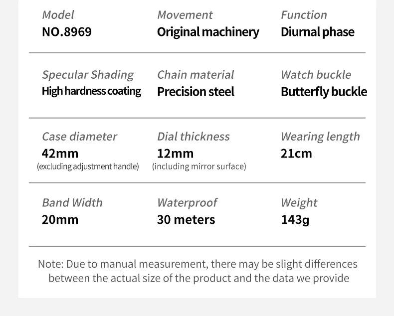 JSDUN Men's Watch Fashionable Business  Automatic Mechanical Watch Waterproof Luminous Moon Phase Watch Luxury Brand Men Watch