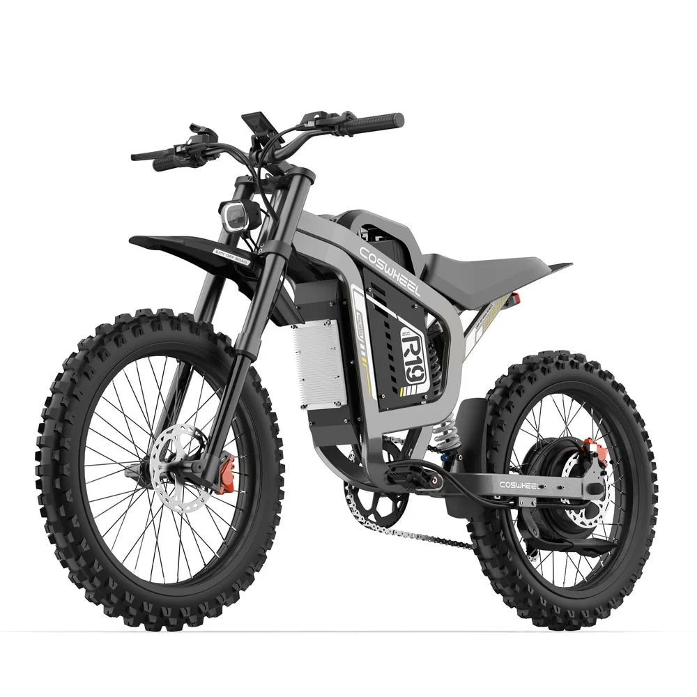 COSWHEEL R19 Electric Motorcycle 6000W 72V/40Ah Electric Bike 124 Miles Max Range 50 Mph Max Speed Mountain Electric Dirt Bike