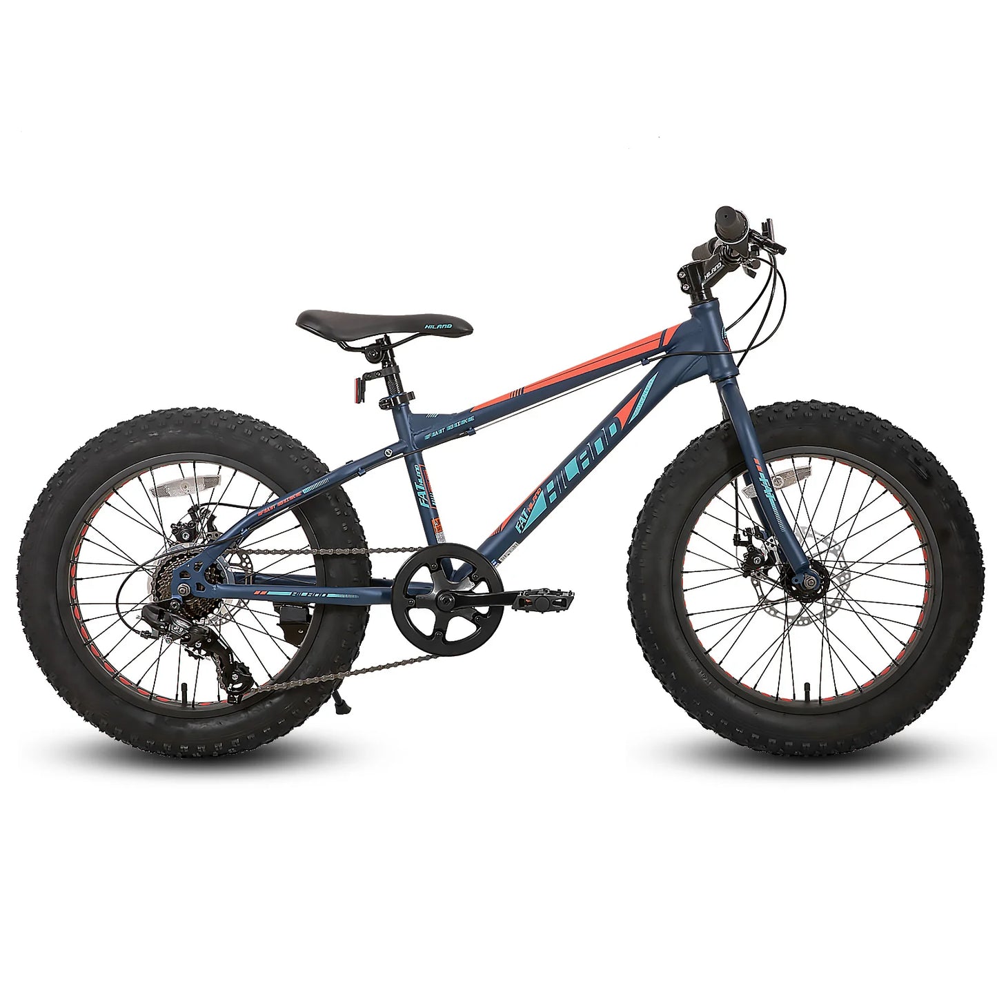 Hiland 20 Inch Kids' Bicycles Fat Tire Mountain Bike for  Age 5 + Years, Shimano 7-Speed, Dual-Disc Brake,Kids BeachBicycle