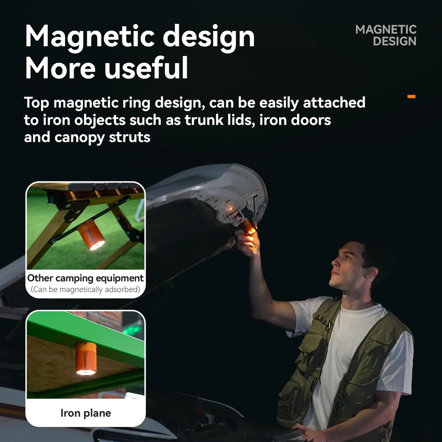 Qunature 3-in-1 Electric Air Pump Inflation Deflation Camping Light Lightweight Strong Air Pressure Mini  Air Mattress/Swim Ring