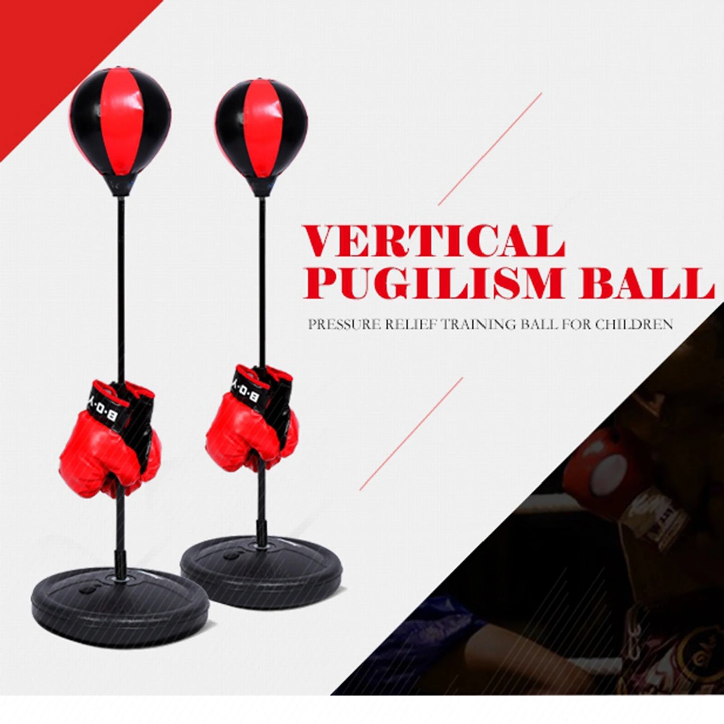 Adjustable Height Kids Punching Ball Bag Speed Boxing Sports Set Fighting Game With Gloves Children Boxing Set