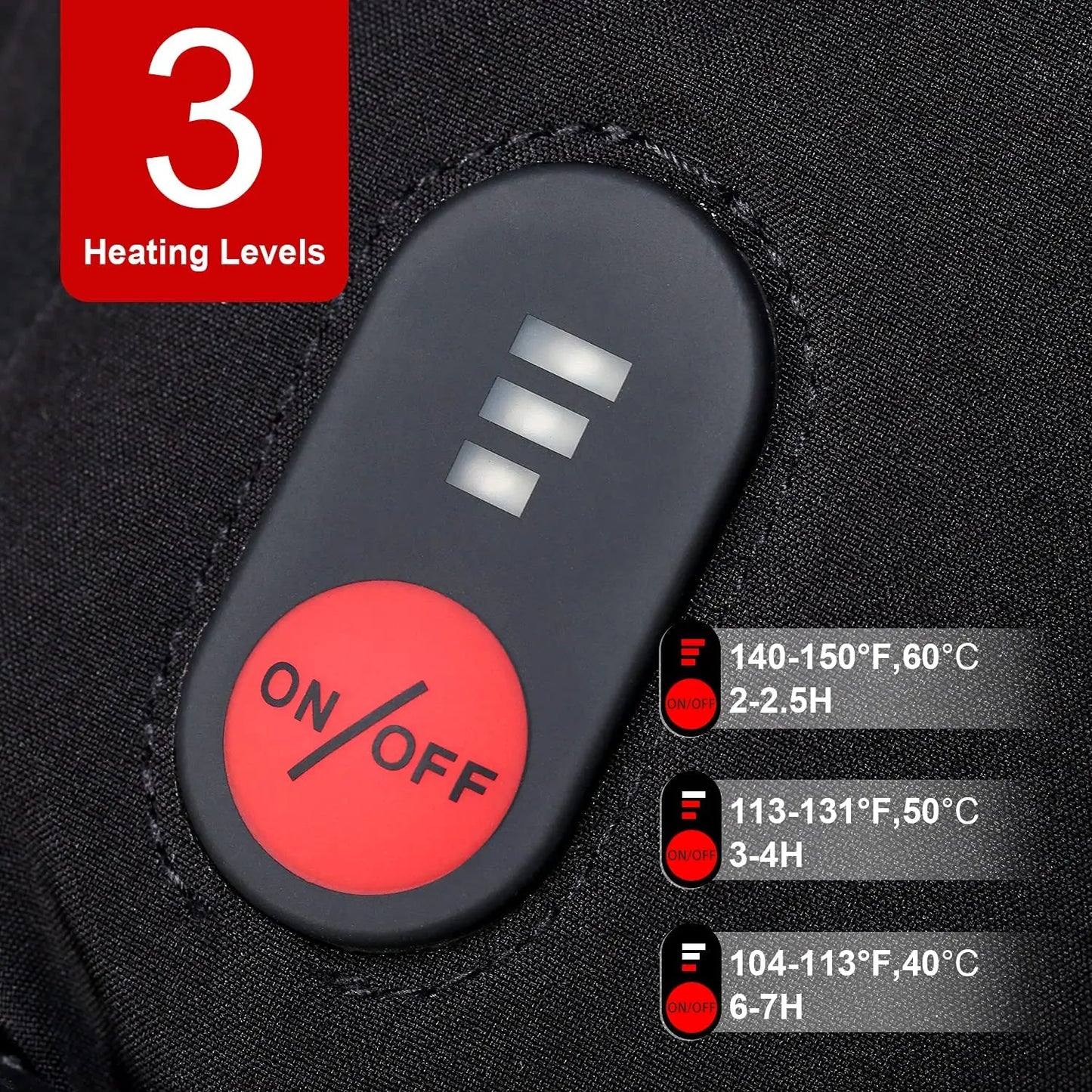 SNOW DEER Winter Heated Gloves Women Men Electric Motorcycles Thermal Ski Glove Heating Waterproof Rechargeable Battery Charger