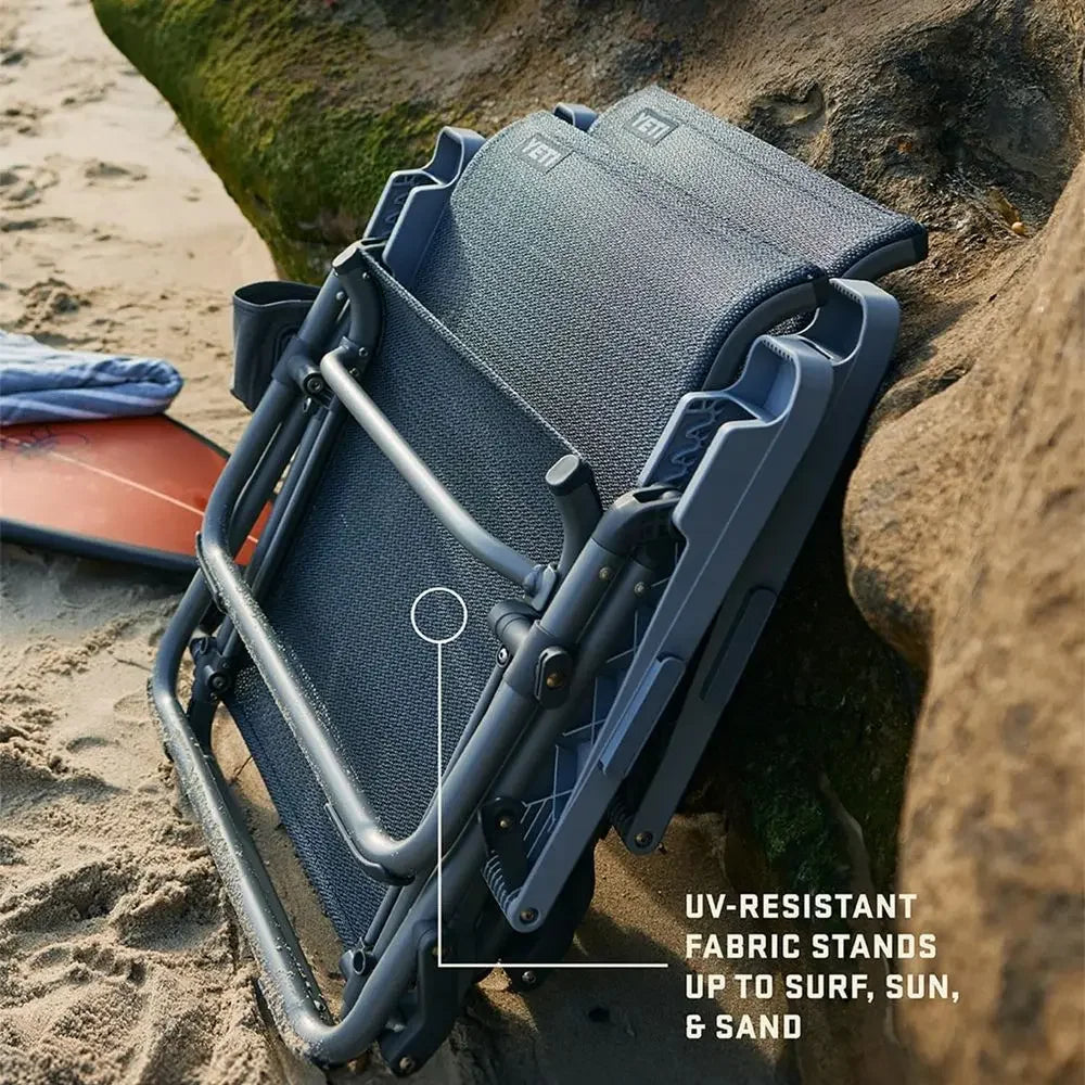 Hondo Reclining Beach Chair, Breathable, UVResistant, and Supports up to 350 lbs, Navy