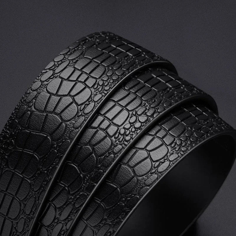 Stylish Men's PU Leather Belt - Fashion Belts for Daily Life, Leisure, Party, Festival, Work, and Business Automatic Buckle
