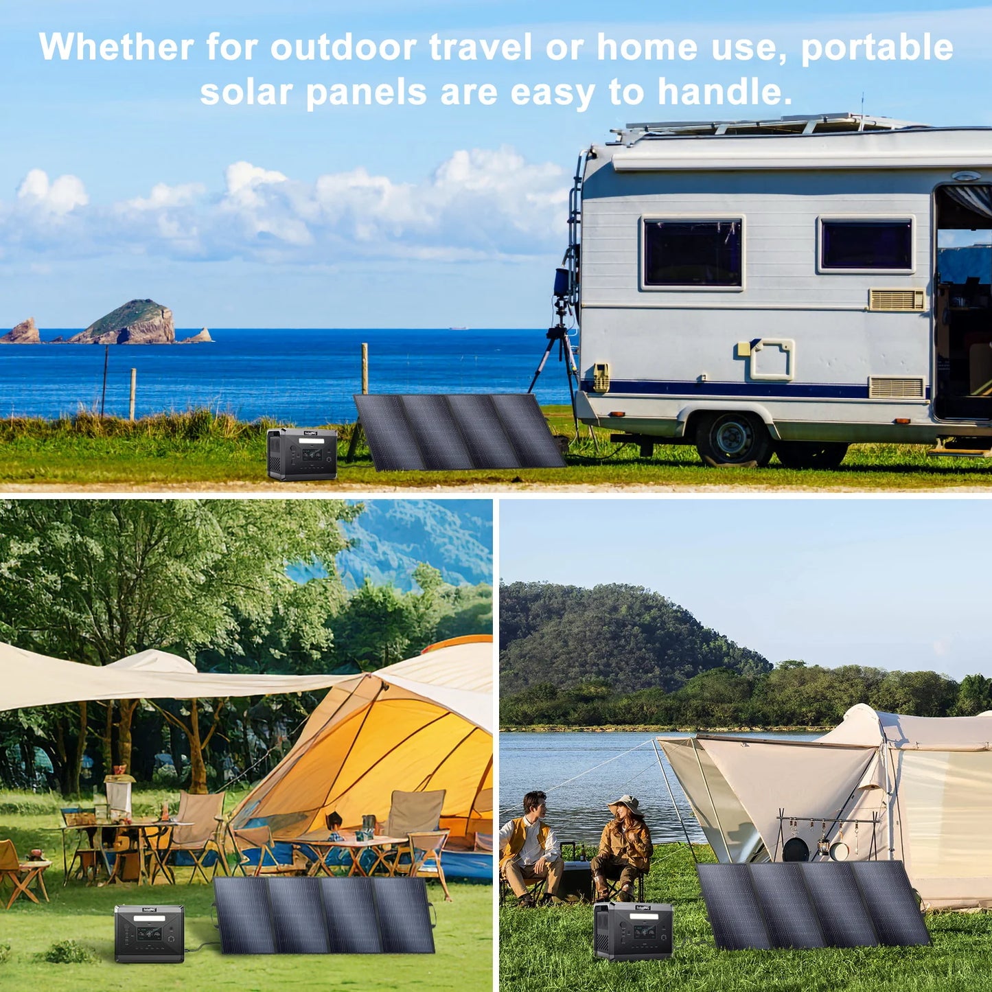 SOLARPLAY Q2501 Portable Power Station AC Power Charging 400W Solar Panel Tourism Complete Photovoltaic Kit Camper Accessories