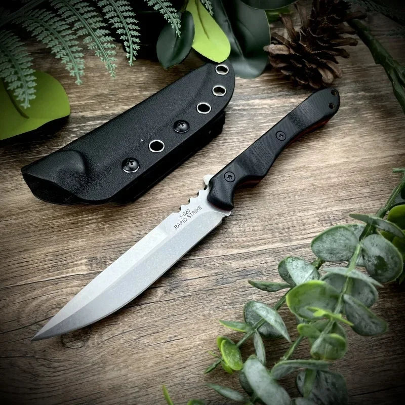 TOPS Daily Carry Pocket Knife High Hardness Straight Knife D2 Steel G10 Handle Outdoor Camping Portable EDC Hunting Knife