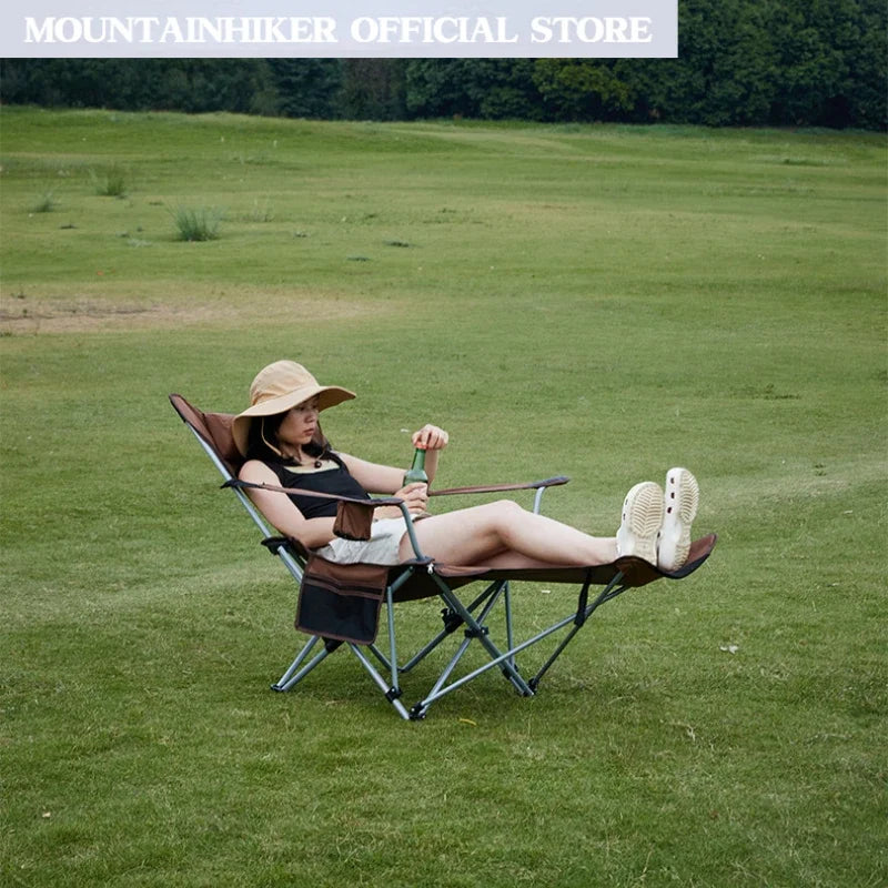 MOUNTAINHIKER Outdoor 4-speed Adjust Folding Lounge Chair Camping Portable Ultra Light Fishing Chair Director Art Student Chair