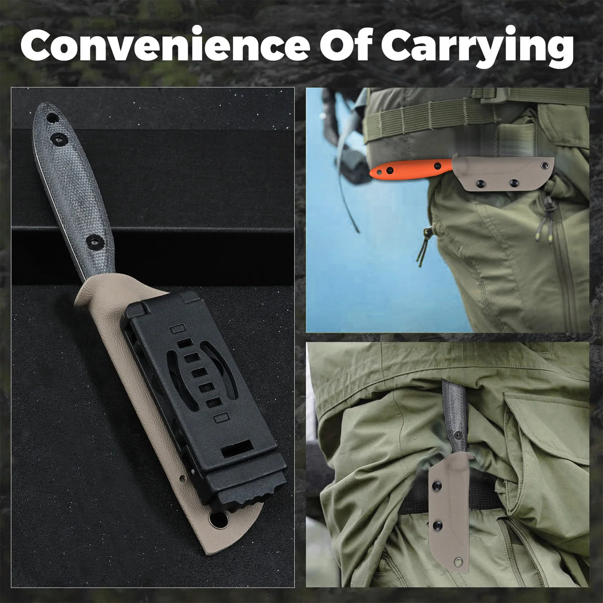 High Hardness SDOKEDC DC53 Steel Multifunctional EDC Cutter, Wear Resistant Micarta Handle for Outdoor Camping Fishing Travel