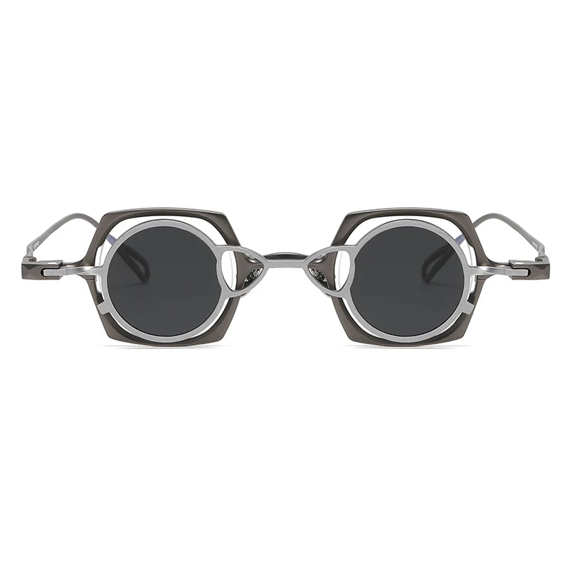 Vintage 2 In 1 Magnet Clip Pure Titanium Eyeglasses Frame Men Square Polarized Glasses Frame Women Designer Luxury Brand Eyewear