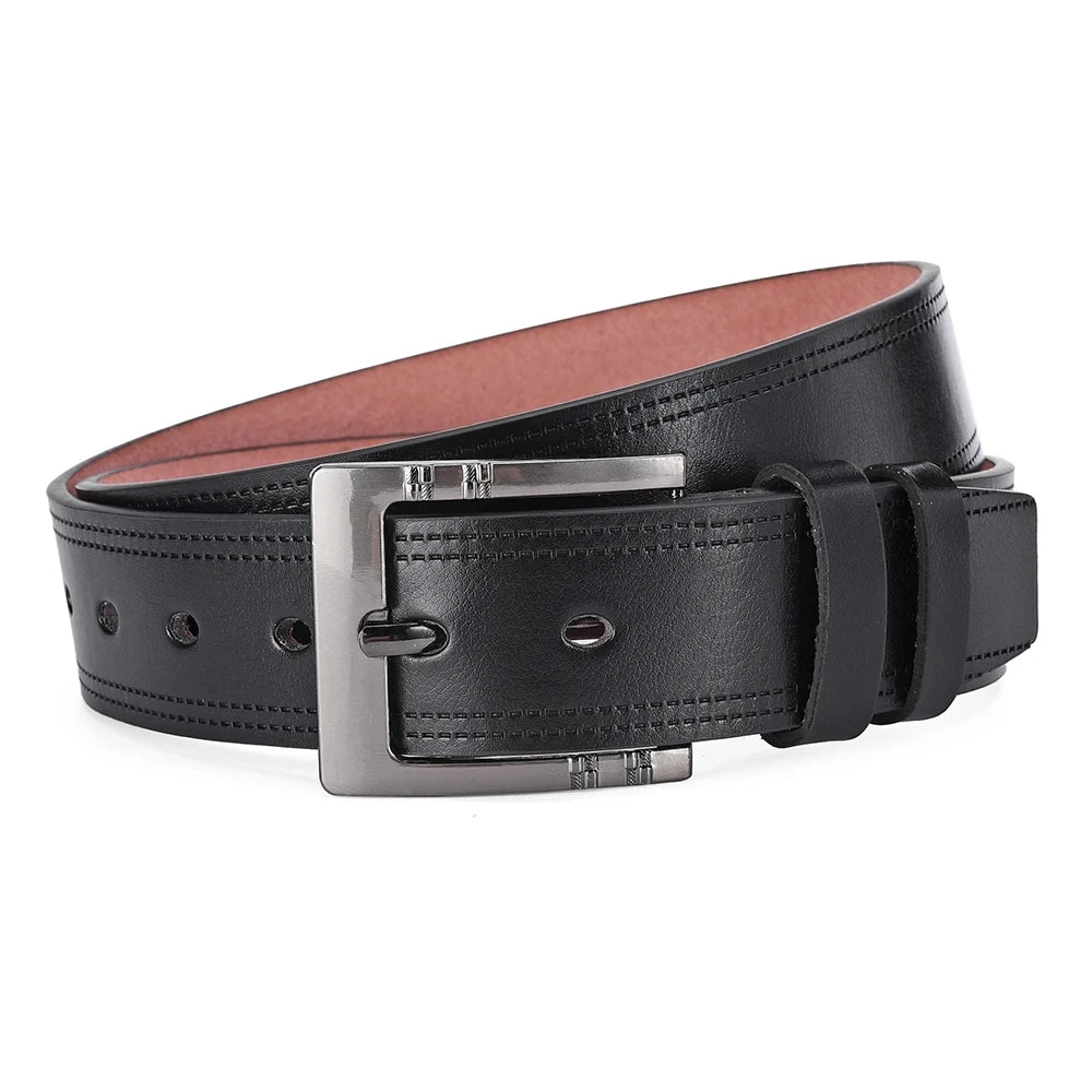 Genuine Leather For Men's High Quality Buckle Jeans Cowskin Casual Belts Business Cowboy Waistband Male Fashion Designer Leather