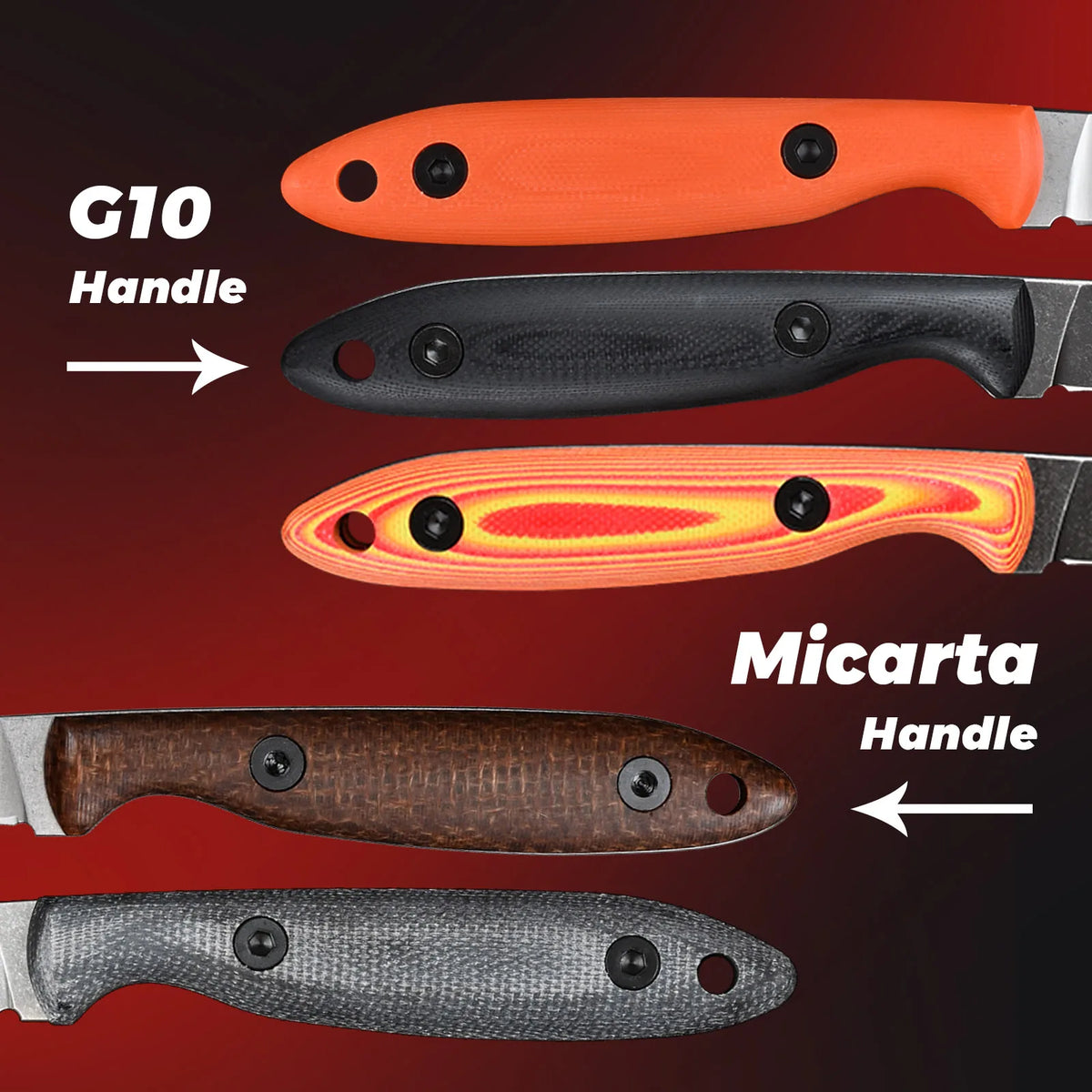 High Hardness SDOKEDC DC53 Steel Multifunctional EDC Cutter, Wear Resistant Micarta Handle for Outdoor Camping Fishing Travel