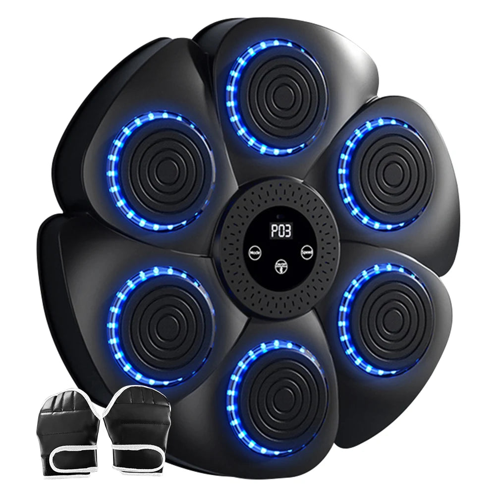Music Boxing Machine Smart Bluetooth-Compatible Boxing Machine Wall Mounted Workout Boxing Target Machine RGB Light for Home Gym
