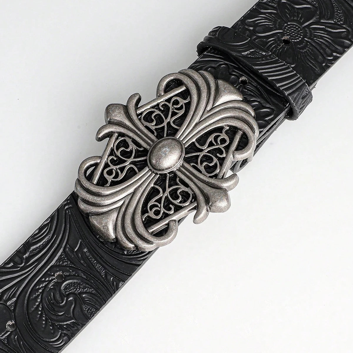 Retro Men's Belt Bohemian Style-Chic Black PU Leather Belt Fashion Vintage 2026 Buckle Belt Punk Rock Y2K Style，For Men Women