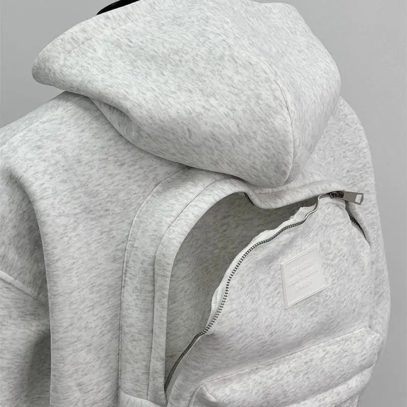 Fall 3D Backpack Hoodie Street Retro Sweatshirt Gothic Long Sleeve Jacket Streetwear Sweatshirt