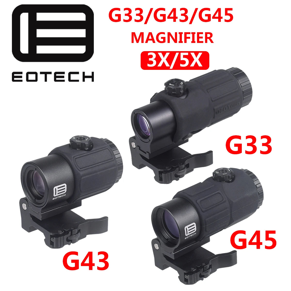 Eotech G33 G43 G45 Sight Fixed 3X 5X Magnifier Scope 551 552 553 558 Holographic Collimator Red Dot Sight UNITY Fast Mount