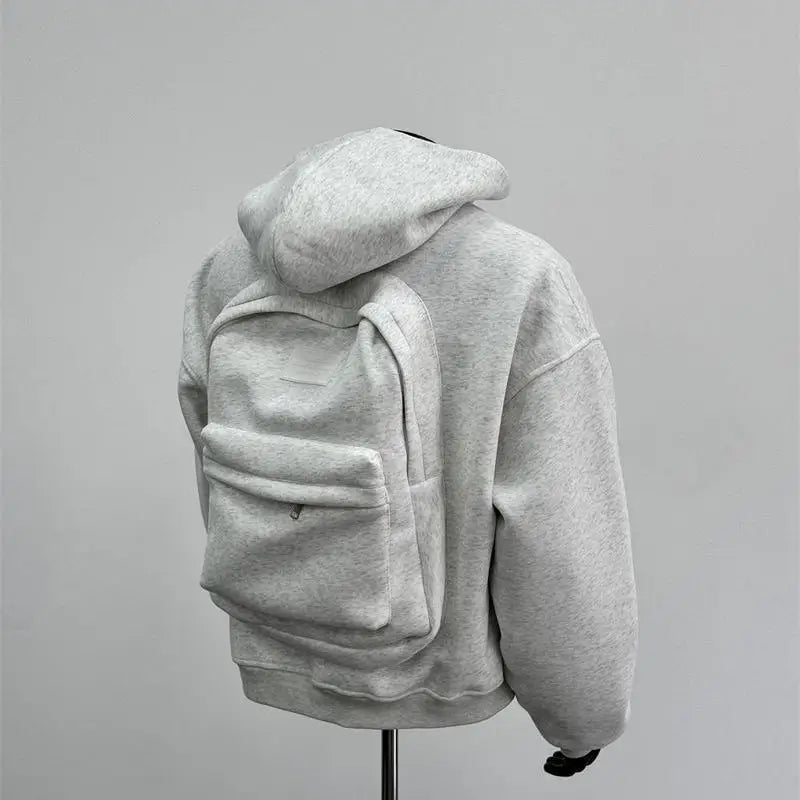 Fall 3D Backpack Hoodie Street Retro Sweatshirt Gothic Long Sleeve Jacket Streetwear Sweatshirt