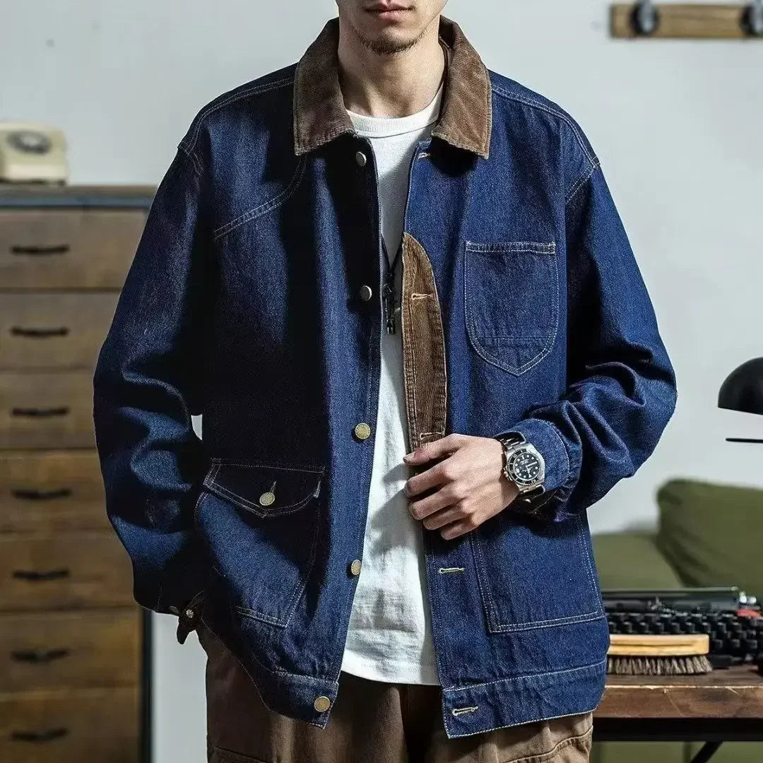 Winter 2025 Loose Cowboy Coat for Men Trendy Washed Low Price Y2k New In Casual Denim Jackets Man Korean Popular Clothes Lxury