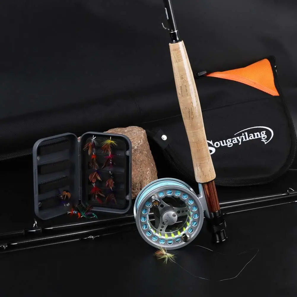 Complete Fly Fishing Rod and Reel Combo Kit for Saltwater Freshwater Angling