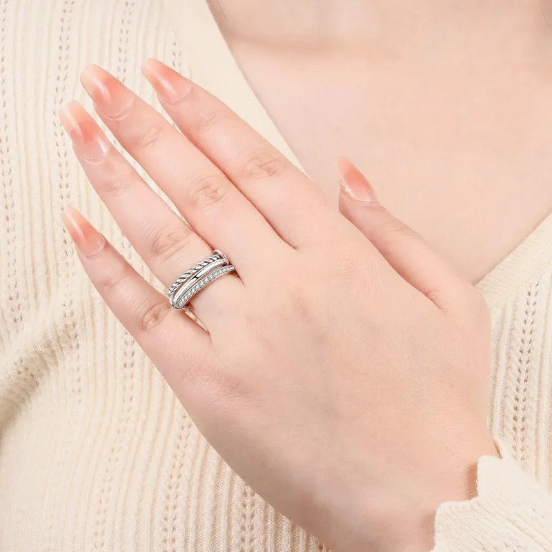 Anillo Cerrado de Plata de Ley S925 (Diseño Sencillo) – Joyería para Mujer, Original para Dedo