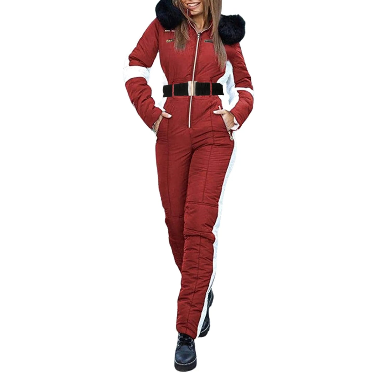 Women's Winter Outdoor Sports Jacket Jumpsuit Outdoor Removable Sports Zipper Ski Snow Overcoat Women Winter Down Coat Chaquetas