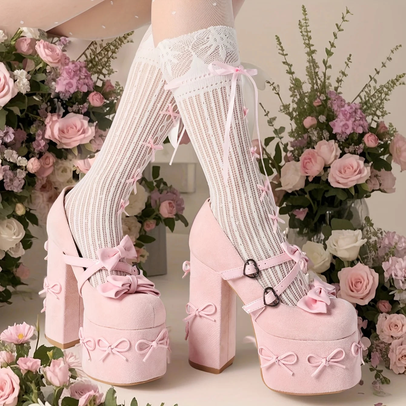 Womens Mary Jane Heels Black Platform Chunky Heels Goth Platform Shoes Chunky High Heel Mary Jane Heels Gothic Heels