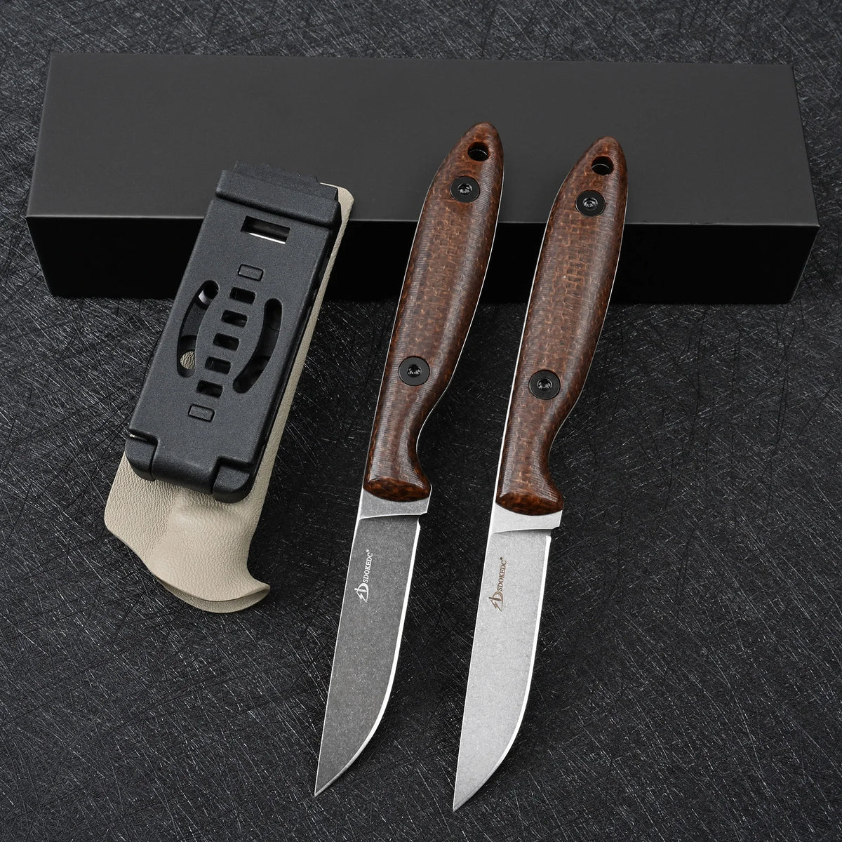 High Hardness SDOKEDC DC53 Steel Multifunctional EDC Cutter, Wear Resistant Micarta Handle for Outdoor Camping Fishing Travel
