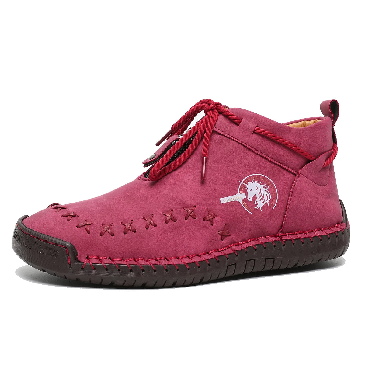Western Chic Handmade Ankle Boots - Premium Hand-Stitched, Soft Leather, Casual Outdoor Shoes for Women - Comfortable, Durable,