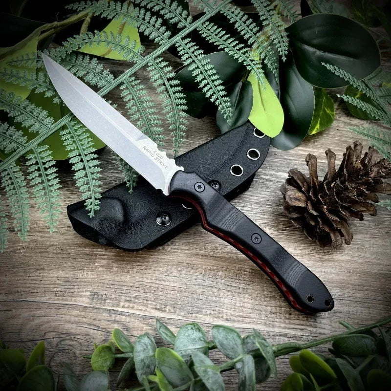 TOPS Daily Carry Pocket Knife High Hardness Straight Knife D2 Steel G10 Handle Outdoor Camping Portable EDC Hunting Knife