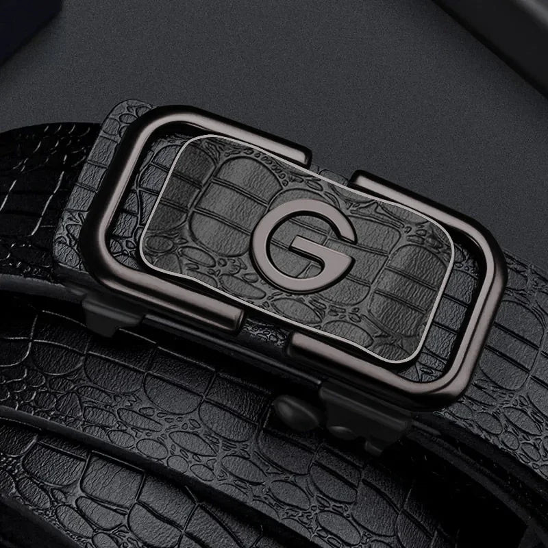 Stylish Men's PU Leather Belt - Fashion Belts for Daily Life, Leisure, Party, Festival, Work, and Business Automatic Buckle