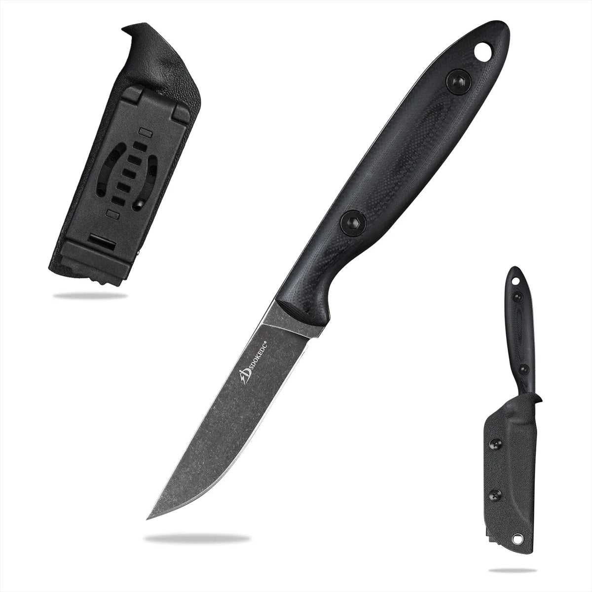 High Hardness SDOKEDC DC53 Steel Multifunctional EDC Cutter, Wear Resistant Micarta Handle for Outdoor Camping Fishing Travel