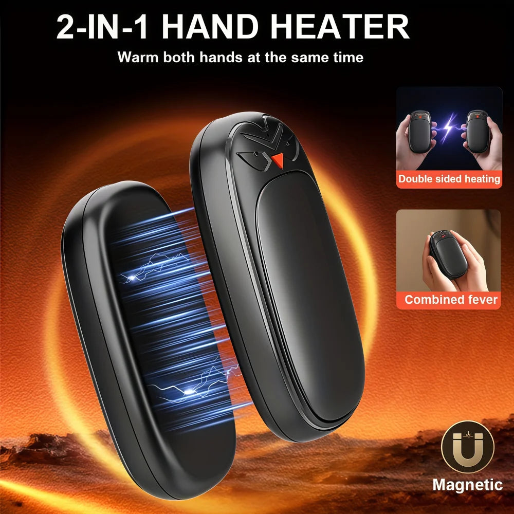 Hand Warmers Rechargeable 2 Pack 2000mAh Electric Hand Warmers Smart Chips 8Hrs Long Safe Heat, Portable Pocket Heater Gifts