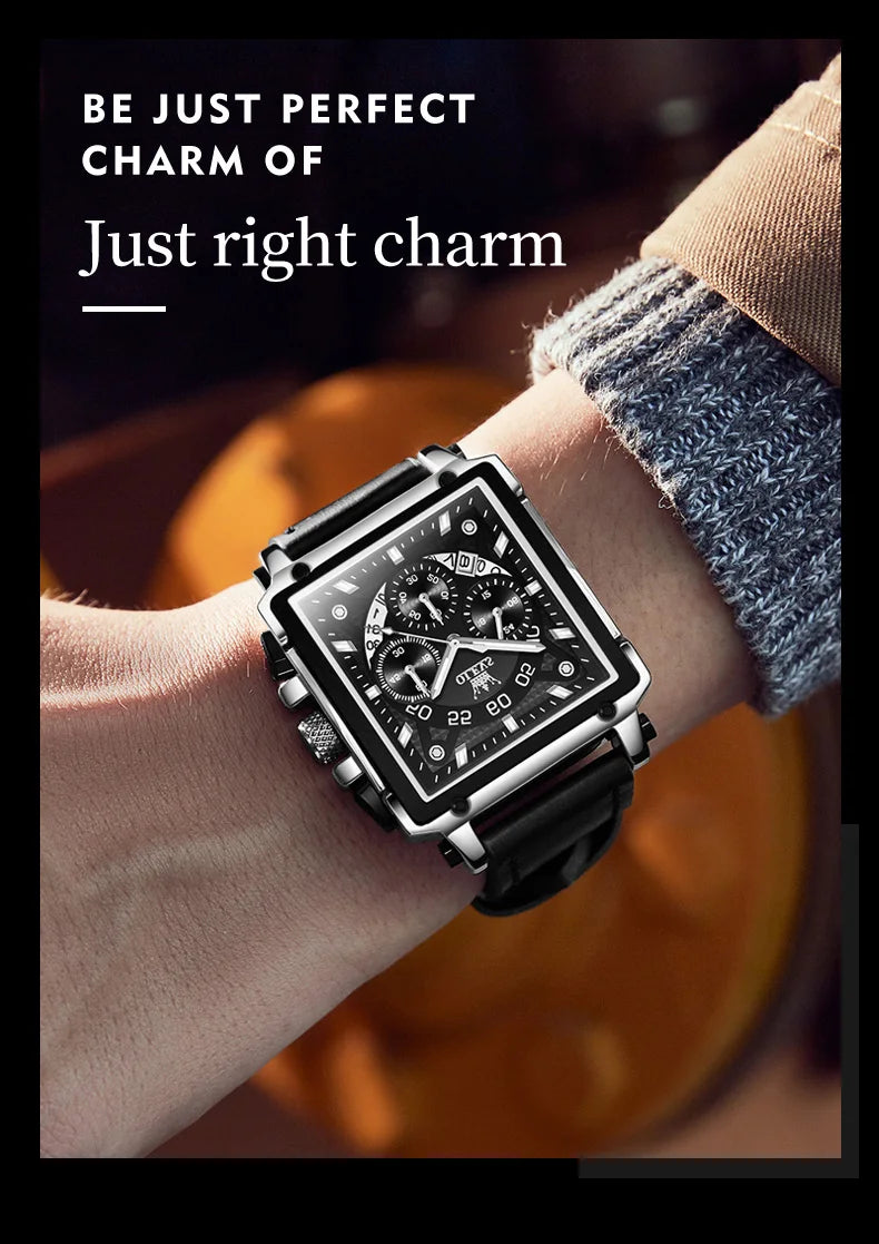 OLEVS Luxury Men Watch Waterproof Square Watch for Men Luminous Top Brand Quartz Wristwatch Fashion watch man luxury original