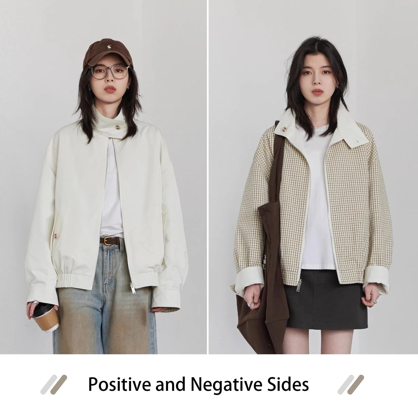 CHIC VEN Women Jackets Casual Reversible Stand Up Collar Workwear Female Coat Spring Autumn 2026 Woman Ourterwear