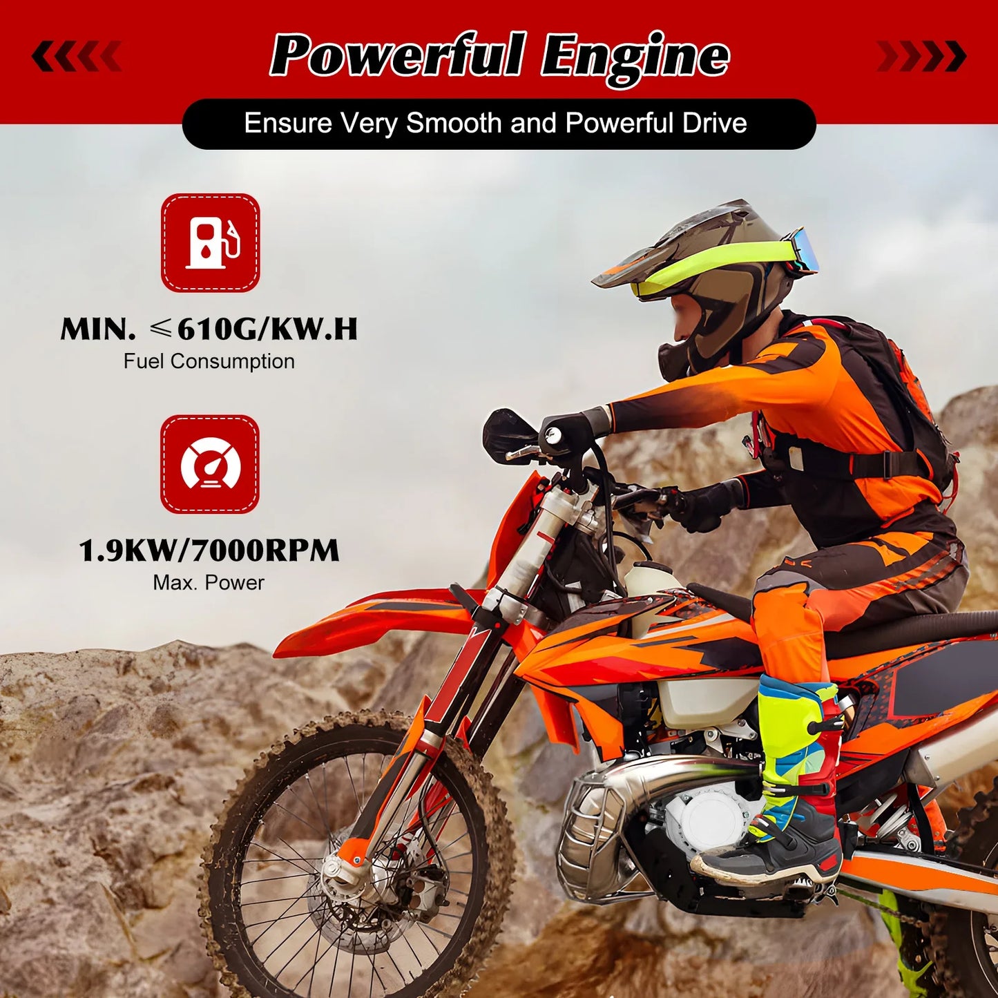 49CC 2-Stroke Engine Motor Kit, Mini Pull Start Engine for Pocket Bike Mini Dirt Bike Atv Or Scooter