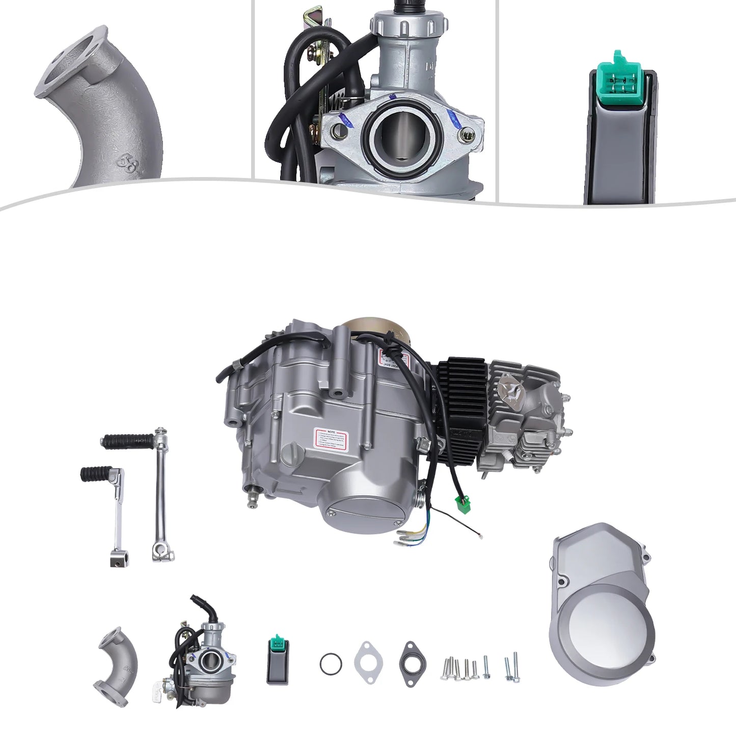 125CC 4-stroke Engine Motor Dirt Bike Engine Kit Aluminum Alloy Motor With CDI Ignition  for CRF50 / CRF70 / XR50 / XR70 / Z50R
