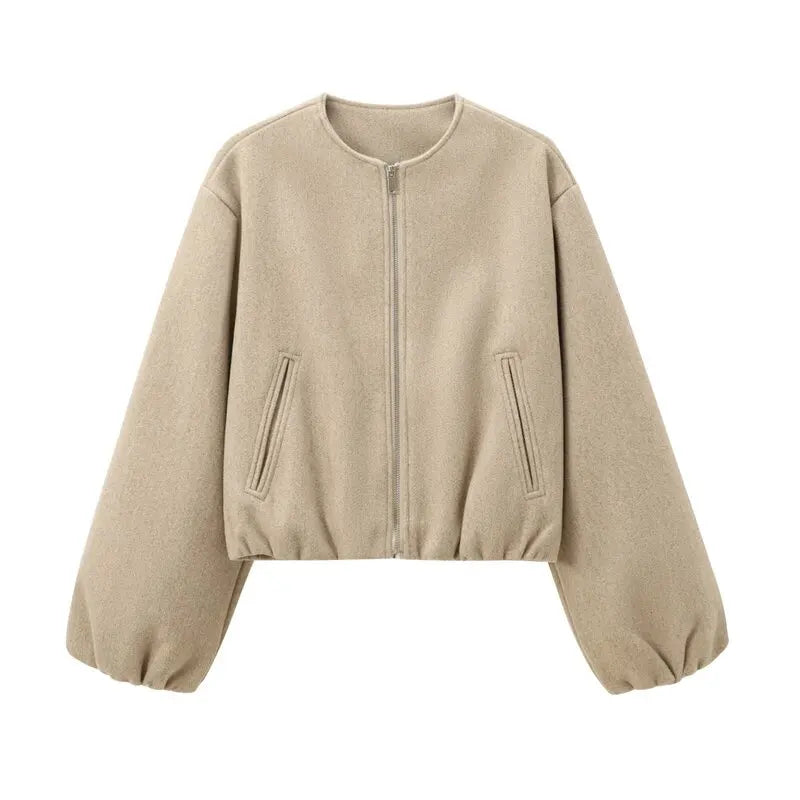 Fall 2024 Women's Loose Basic Long Sve White Jaet Versatile Outerwear New Arrival Faionable Versatile Ladies' Coat