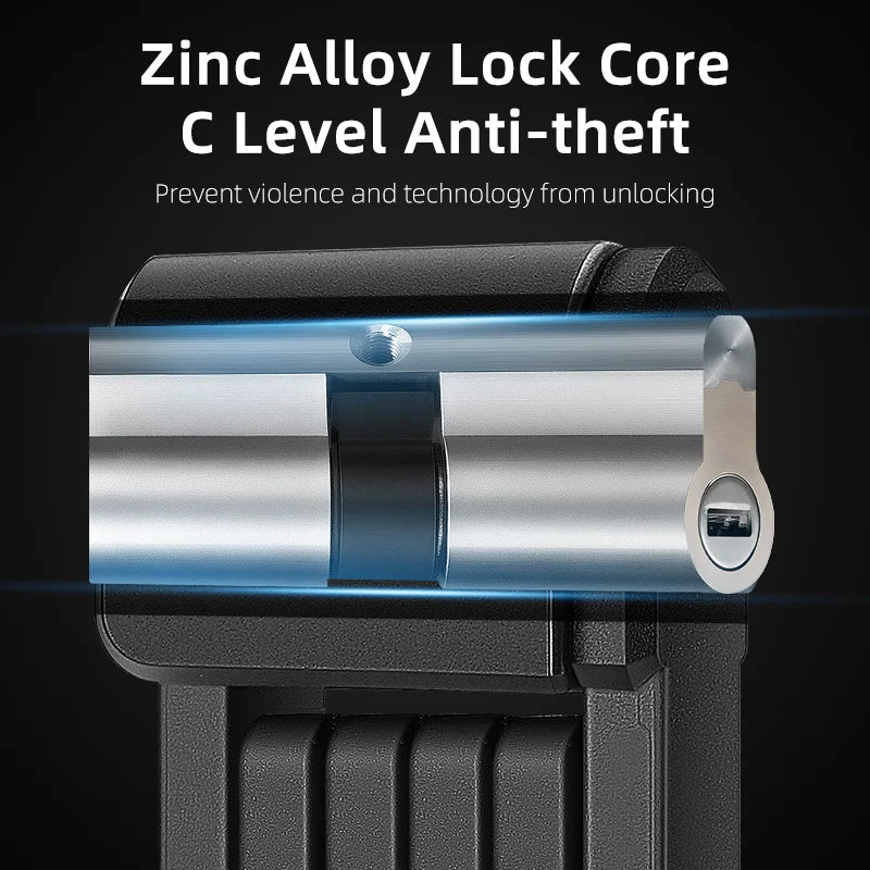 WEST BIKING Anti-Theft Bicycle Folding Lock Portable Motorcycle Electric Scooter Safety Lock High Security Waterproof Bike Lock