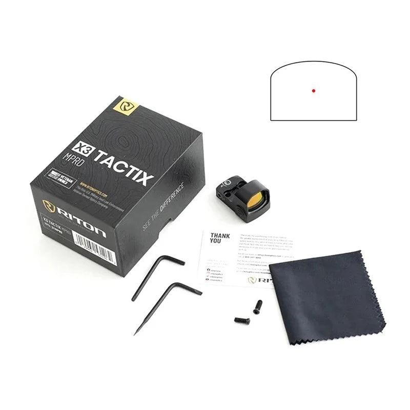 Original RITON Optics MPRD Tactic 3 MOA Compact Red Dot Sight RMSC Footprint Fit Gloc for Hunting