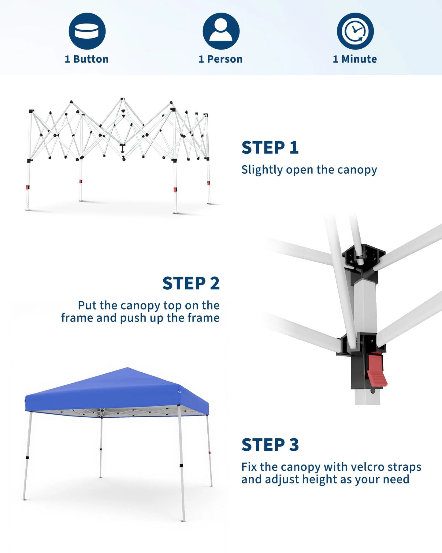 Folding Slanted Canopy Tent 210D Oxford Cloth Cover Iron Tube Portable Patio Umbrella for Trade Shows Event Outdoor Beach Garden