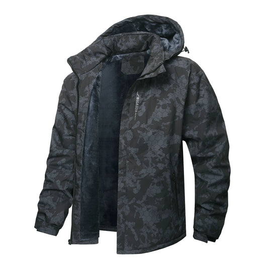 Men's Mountaineering Waterproof Snow Jacket Winter Windproof Coat Hooded Parka Outdoor Exploration Equipment cotton-padded jacke