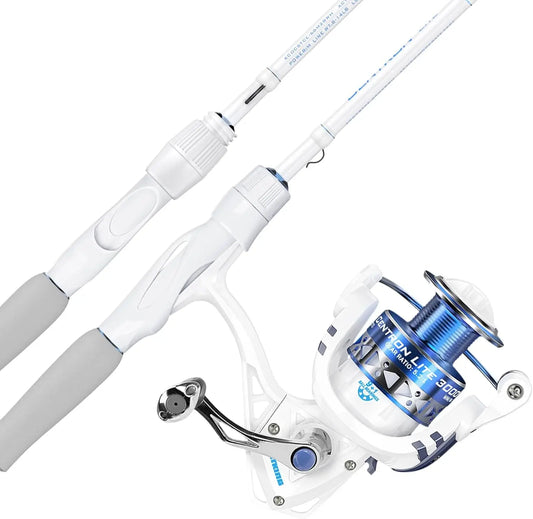Lightweight IM6 Graphite Fishing Rod & Reel Combo with Stainless Steel Guides, EVA Handles, 13 Models