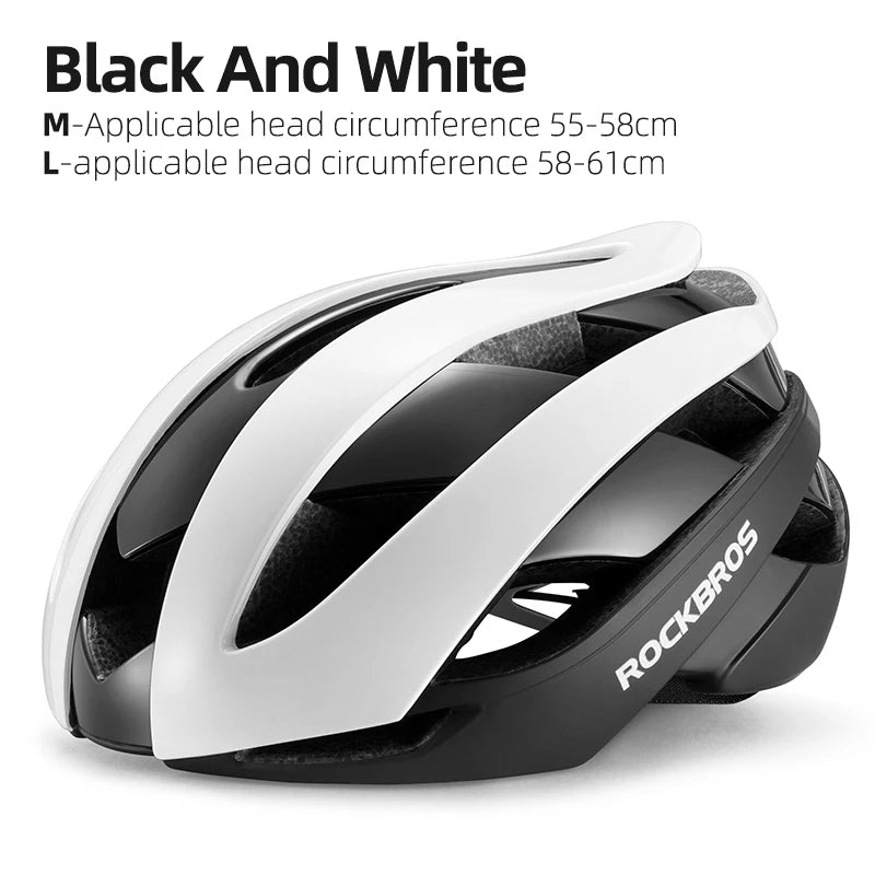 ROCKBROS Lightweight Cycling Helmet High Strength Head Protection Safety Helmet Breathable Streamlined Integrated Cycling Helmet