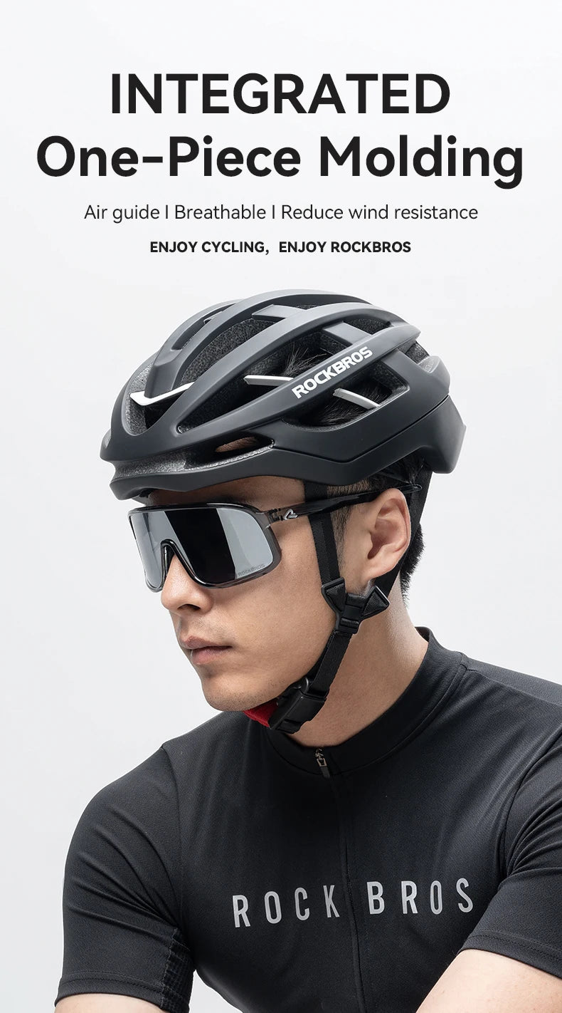 ROCKBROS Bike Helmet MTB Road Cycling Hemets Integrally-molded Men Women Breathable Ventilation Sport Ultralight Bicycle Helmet