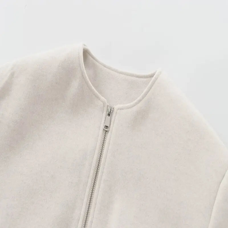 Fall 2024 Women's Loose Basic Long Sve White Jaet Versatile Outerwear New Arrival Faionable Versatile Ladies' Coat