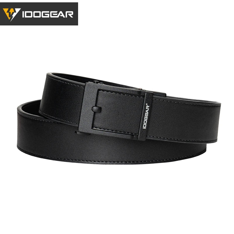 IDOGEAR 1.5" Leather Ratchet Belt for Men Adjustable Hole-free Belt For Dress Casual in Gift Box 3435