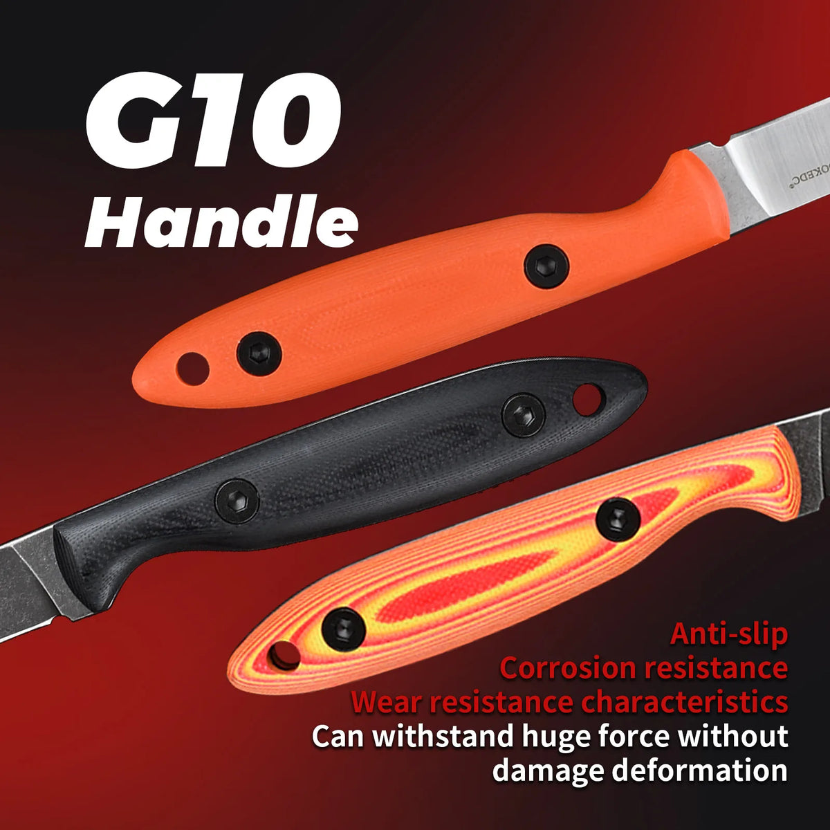 High Hardness SDOKEDC DC53 Steel Multifunctional EDC Cutter, Wear Resistant Micarta Handle for Outdoor Camping Fishing Travel