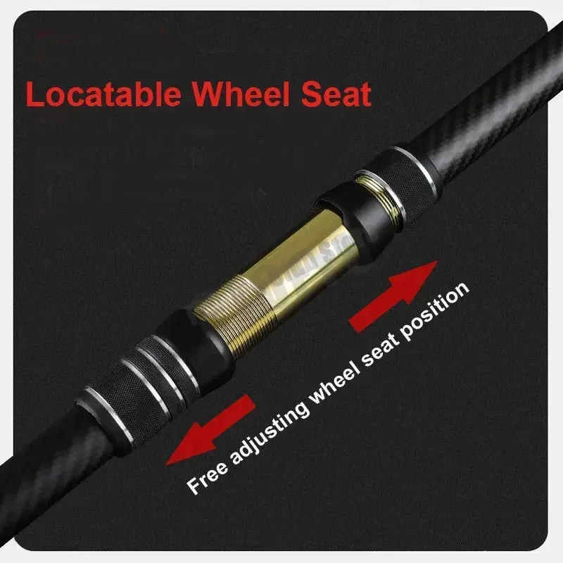 2.1-4.5M Carbon Fishing Rod Telescopic Sea Boat High Quality Fishing Gear 30kg above Superhard Long Distance Throwing shot Rod